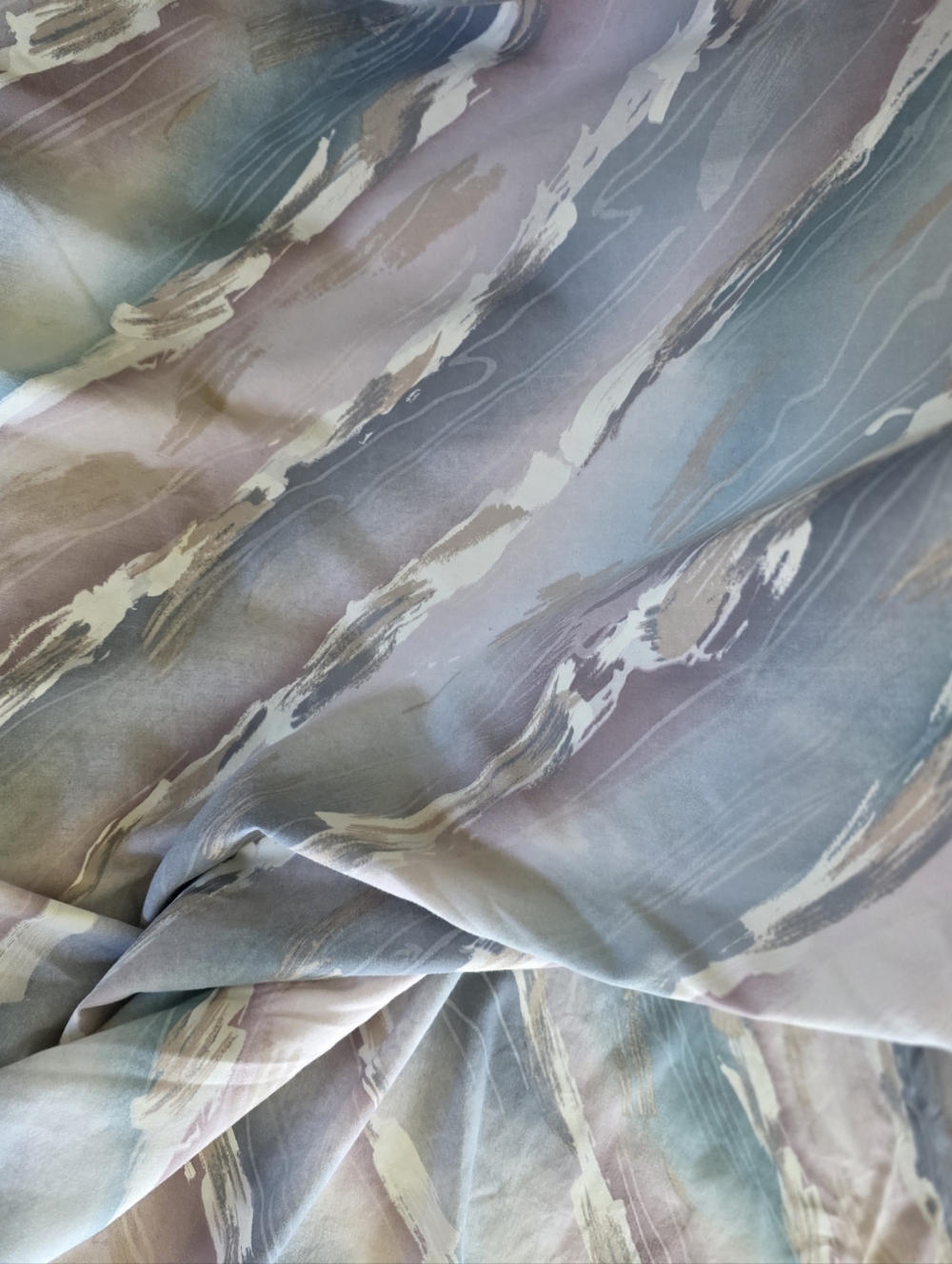 Vintage 90s King Flat Sheet Vaporwave Abstract Pastel Made in USA
